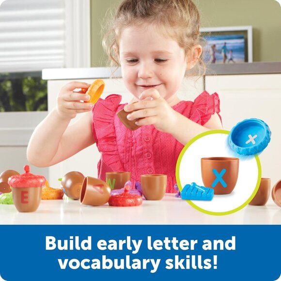 Alphabet Acorns Activity Set, Develops Letter Recognition, Educational Toys - Picture 6 of 7